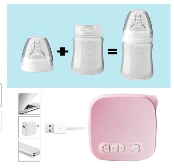 Milk Pumps Kit Electric Breast Natural Suction Enlarger Feeding Bottle USB
